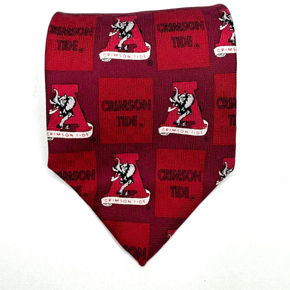 MERGELEFT Other - University Of Alabama Crimson Tide MergeLeft Mens Tie Red 100% Silk Necktie Bama